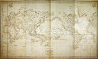 Mappemonde ou Carte Reduite des Parties Connves du Globe pour fervir au Voyage de la Perouse fait dans les Annees 1785, 86, 87, 88.
